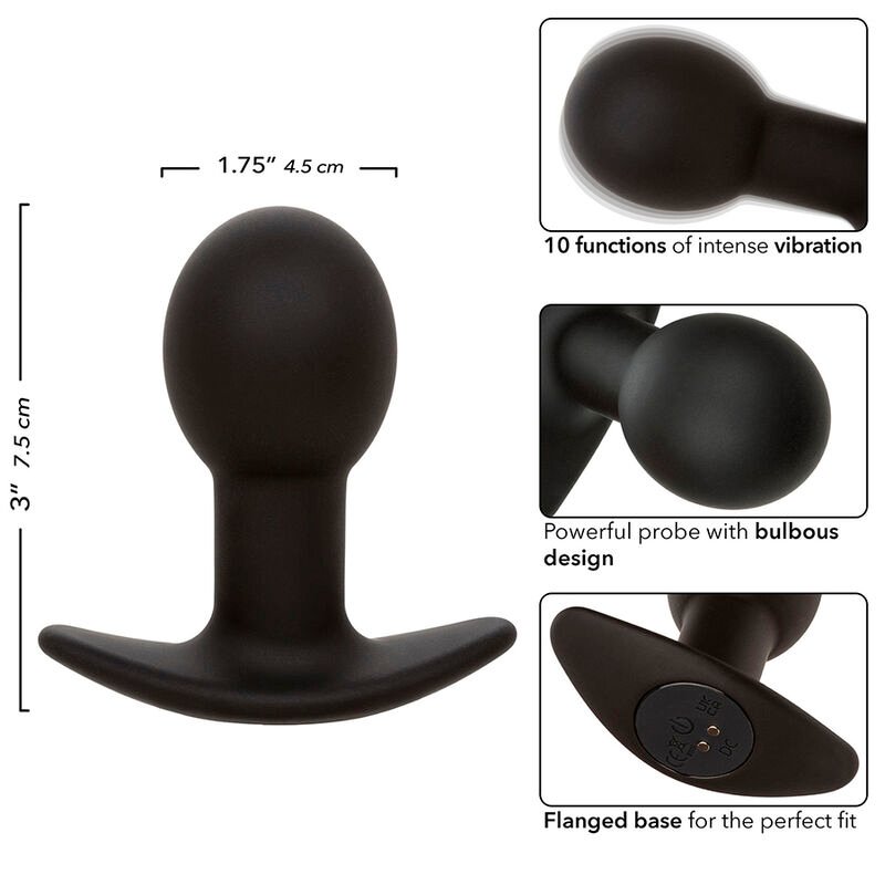 CALEXOTICS - ROCK BOTTOM PLUG ANAL 10 VIBRATIONS SILICONE NOIR – Image 9