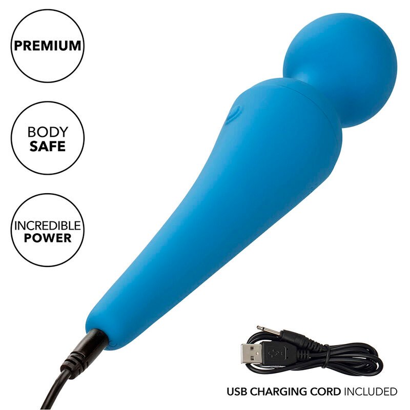 CALEXOTICS - COUTURE KIT VIBRATEUR WAND 10 VIBRATIONS BLEU – Image 11
