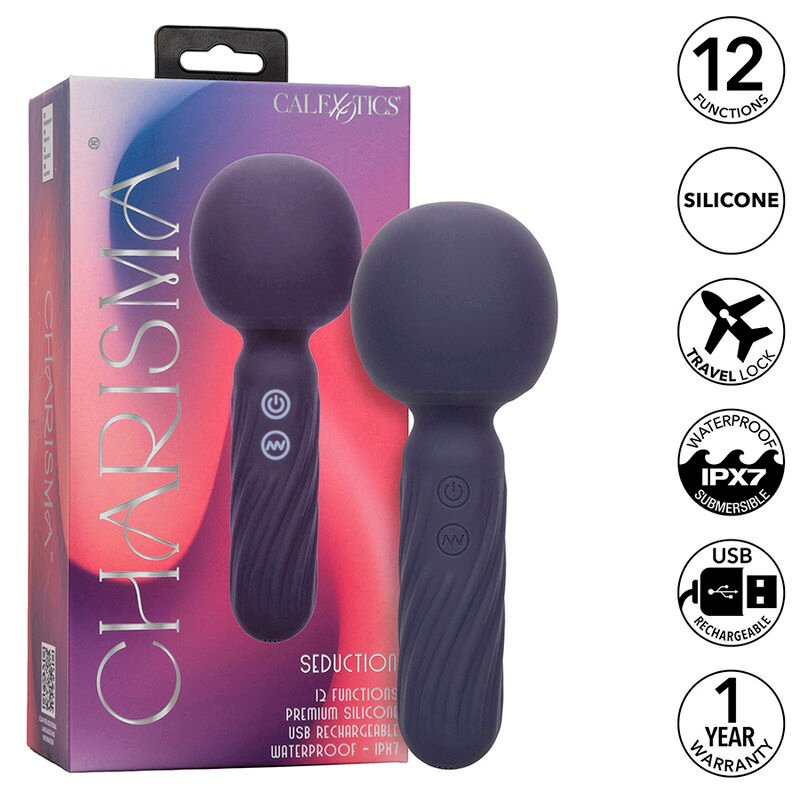 CALEXOTICS - CHARISMA SEDUCTION MASSEUR 12 FONCTIONS 17,75 CM X 6,25 CM VIOLET – Image 2