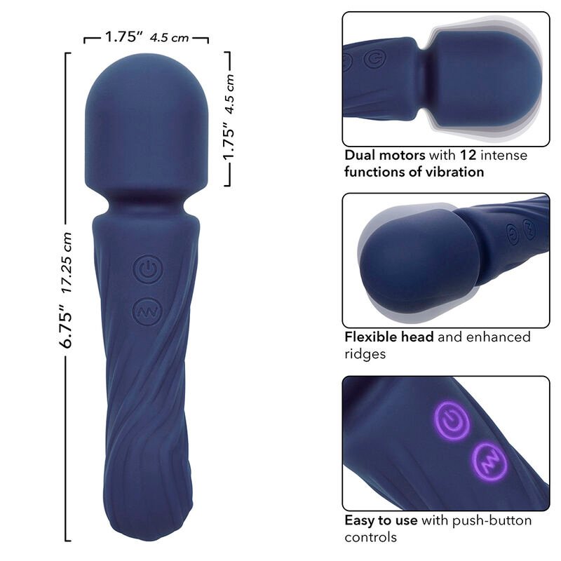 CALEXOTICS - CHARISMA ALLURE MASSEUR DOUBLE MOTEURS 12 FONCTIONS 17,25 CM X 4,5 CM VIOLET – Image 7