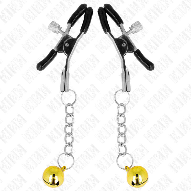 Kink - Pinces À Meton Pendentif Jingle Bell Or 6 CM | SexDelice – Image 3