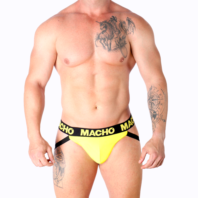 MACHO - MX25A JOCK LYCRA JAUNE XL – Image 6