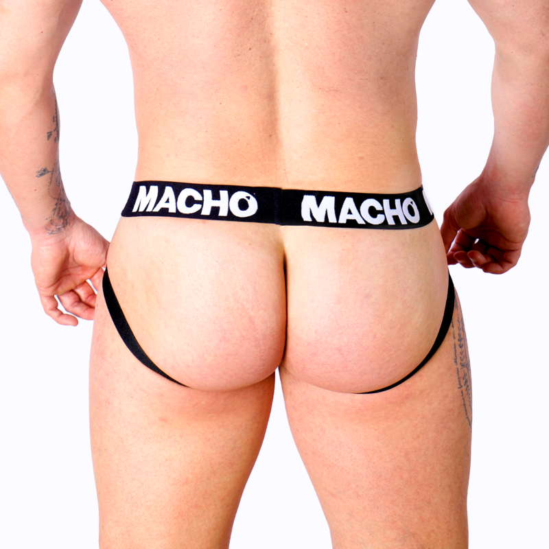 MACHO - MX27GR JOCK CUIR GRIS BEIGE M – Image 5