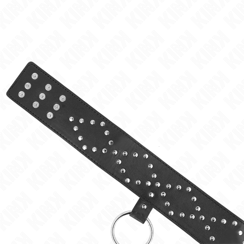Kink - Collier 65 CM Avec Laisse Avec Clous Argentés Modèle 3 Réglable 36-43 CM X 5 CM | SexDelice – Image 7