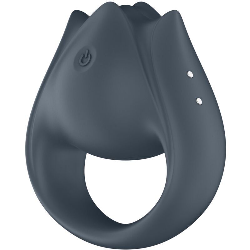 SATISFYER - PERFECT PAIR 2 MULTIVIBRATEUR 2 EN 1 ANNEAU PÉNIS ET STIMULATEUR DE DOIGTS GRIS – Image 3
