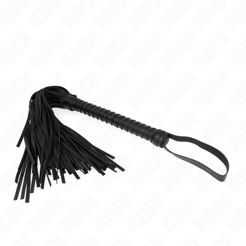 KINK - FOUET AVEC MANCHE TEXTURÉ NOIR 48,5 CM – Image 3