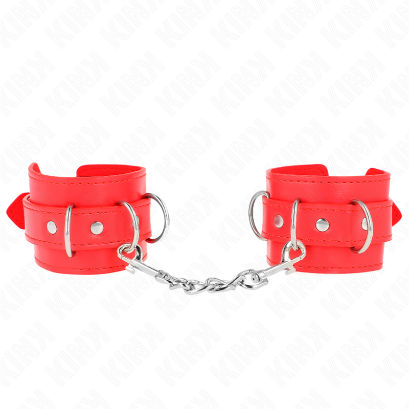 Kink - 3 Appareils-Poignets Ajustables Rouge 17,5-25 CM X 6 CM | SexDelice