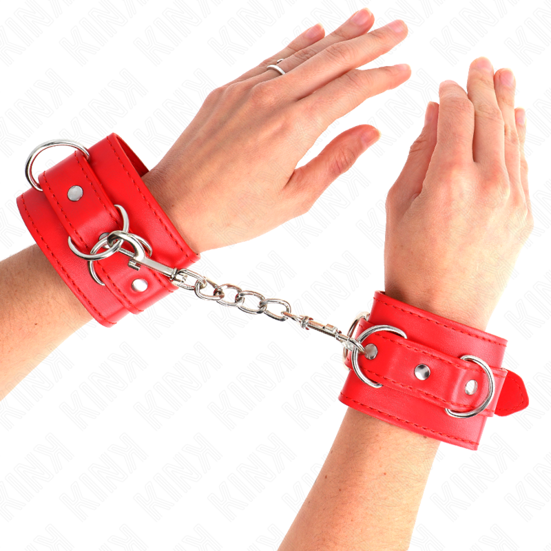 Kink - 3 Appareils-Poignets Ajustables Rouge 17,5-25 CM X 6 CM | SexDelice – Image 5