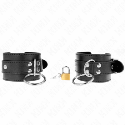 Kink - Appareils-Poignets Verrouillés Par Joint Torique Noir Réglable 20-28 CM X 5,5 CM | SexDelice