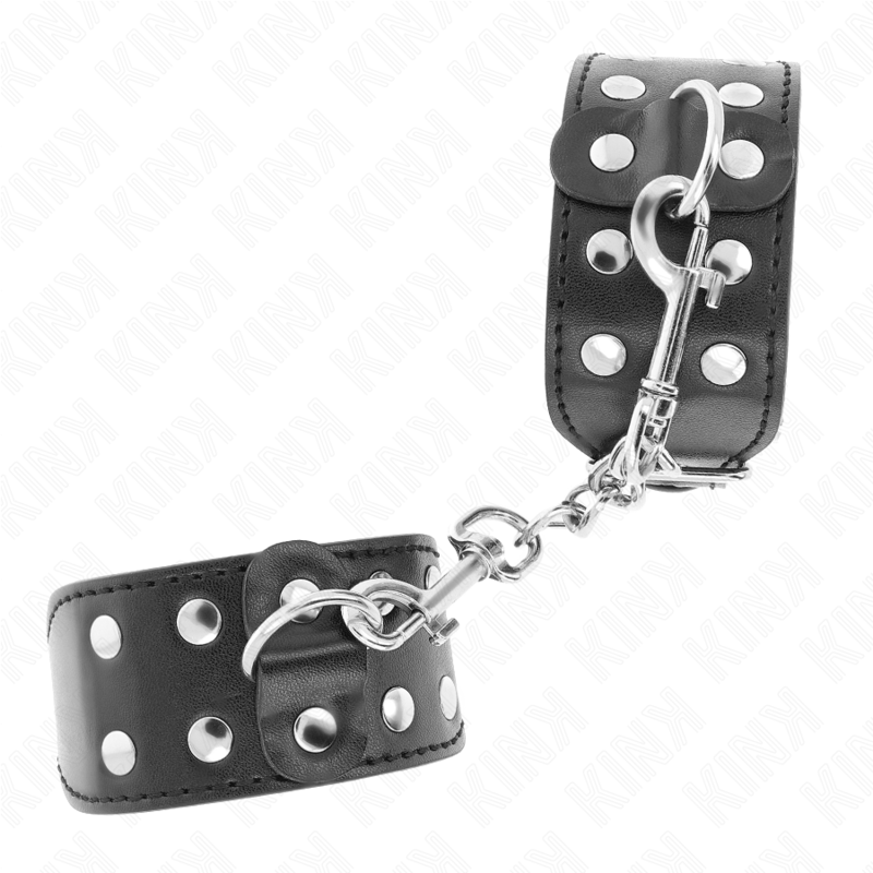 Kink - Bracelets Avec Double Ligne De Clous Réglables Noir | SexDelice – Image 3