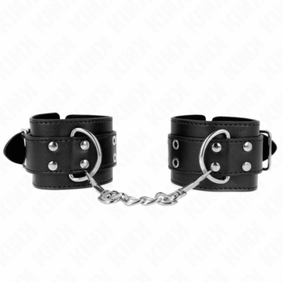 Kink - Appui-Poignets Double Boucle Noir Ajustable 19-26 CM | SexDelice