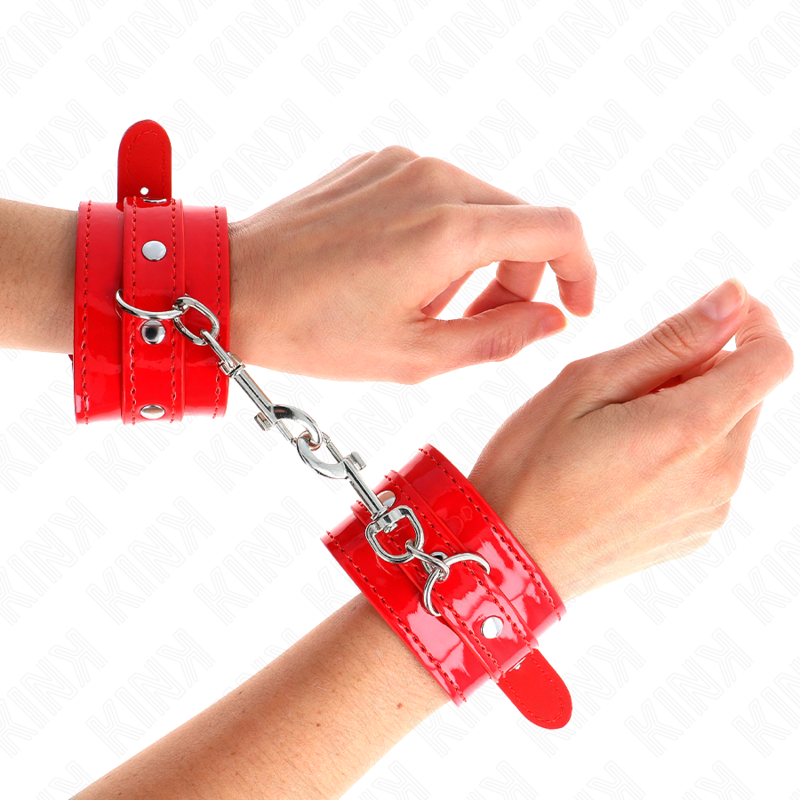 KINK - MANCHETTES BRILLANTES ROUGE AJUSTABLES 23-33 CM – Image 5