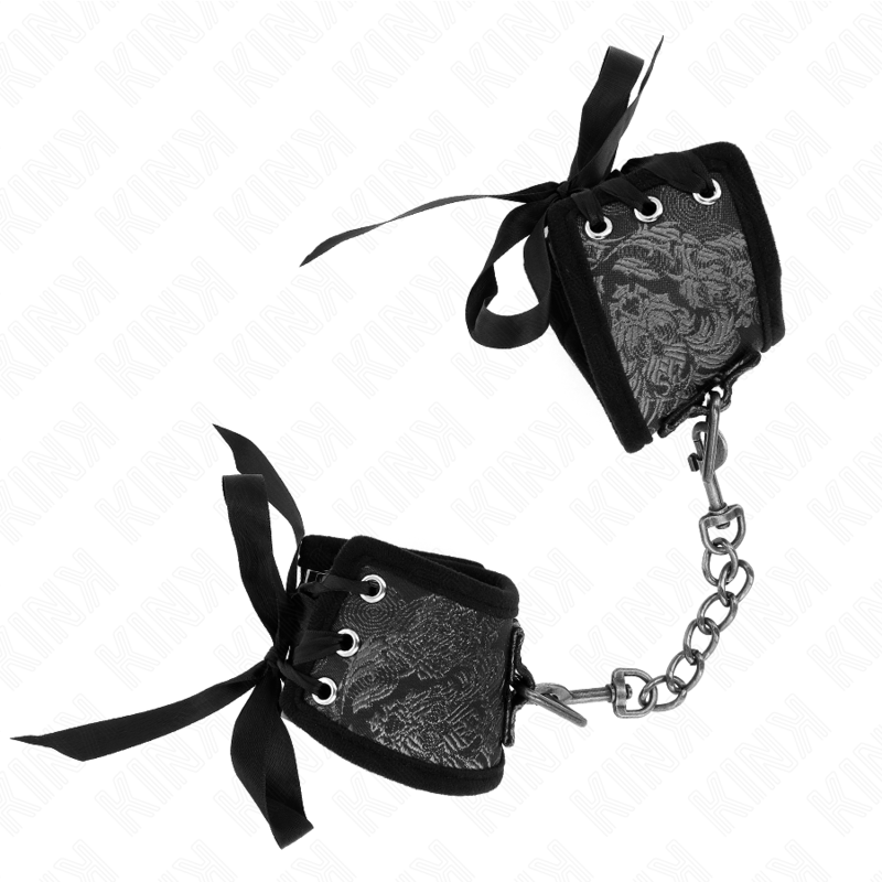 Kink - Retenues-Poignets Scandal Détails Dentelle Noire 24,5 CM X 6,5 CM | SexDelice – Image 3
