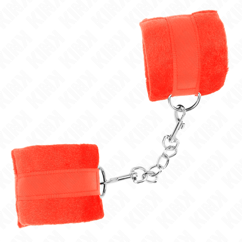 Kink - Manchettes Débutant En Fourrure Rouge 30 X 7 CM | SexDelice – Image 3