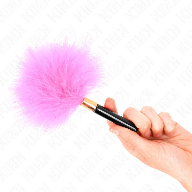 KINK - PLUMES TICKLE EN MÉTAL DORÉ FUCHSIA 18 CM – Image 5