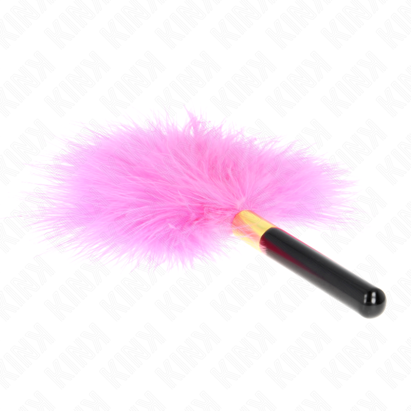 KINK - PLUMES TICKLE EN MÉTAL DORÉ FUCHSIA 18 CM – Image 3
