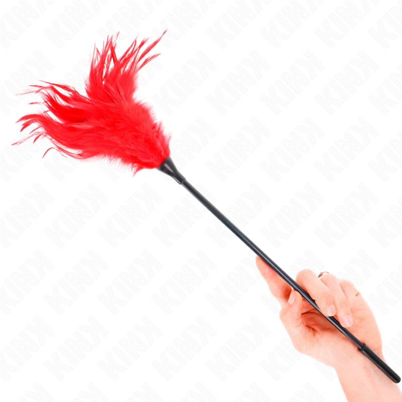 KINK - PLUSIEURS PLUMES DE CHATOUILLES ROUGES 45 CM – Image 5