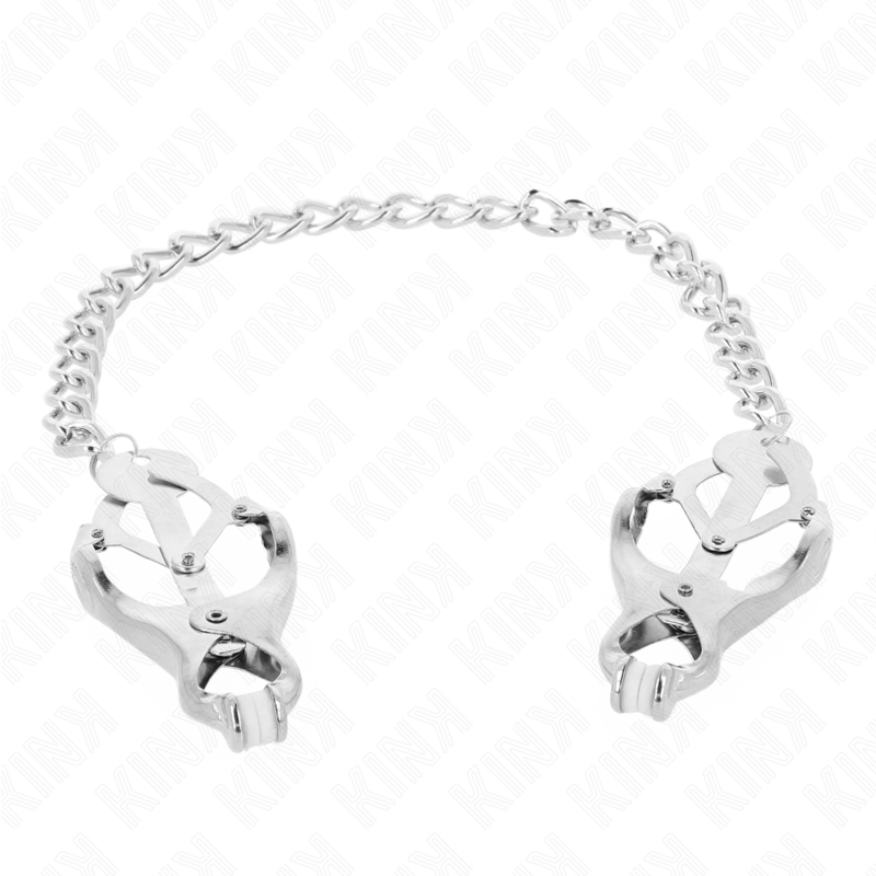 Kink - Pinces À Metelles Trèfle Japonais Avec Chaîne Argent 30 CM | SexDelice – Image 3