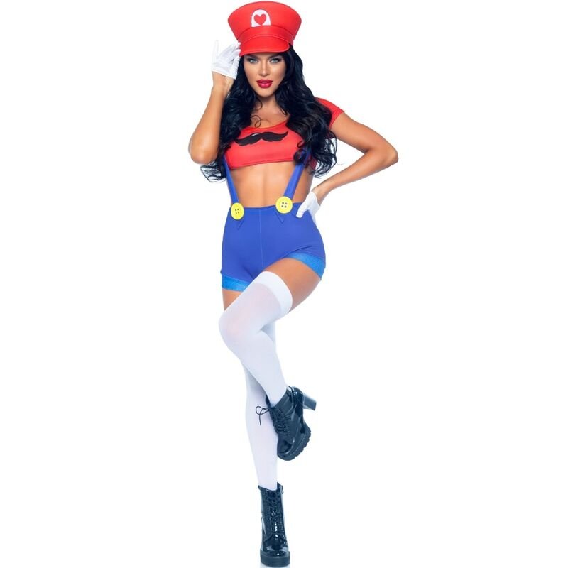 LEG AVENUE - COSTUME SEXY MARIO BROS ROUGE/BLEU M – Image 3