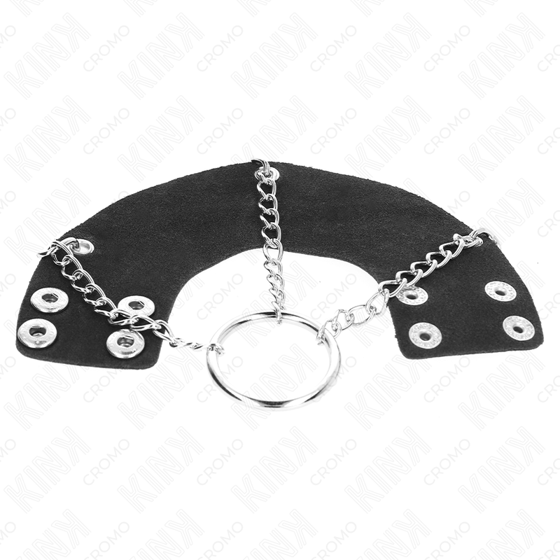 KINK - ANNEAU PÉNIS CHAÎNE 4 CM 7 CM MÉTAL AVEC CEINTURE EN CUIR – Image 6