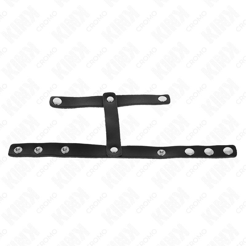 KINK - ANNEAU PÉNIS EN CUIR RÉGLABLE ET SANGLE DIVISEUR DE COUILLES – Image 6