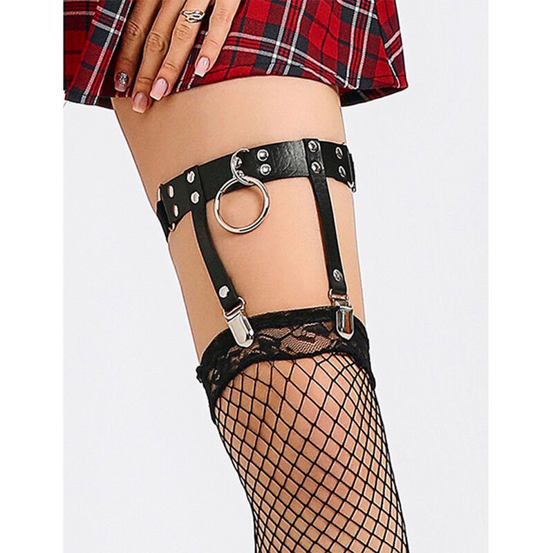 Subblime - 953744 Jarretelle Punk En Cuir Ajustable Noir Taille Unique | SexDelice – Image 11