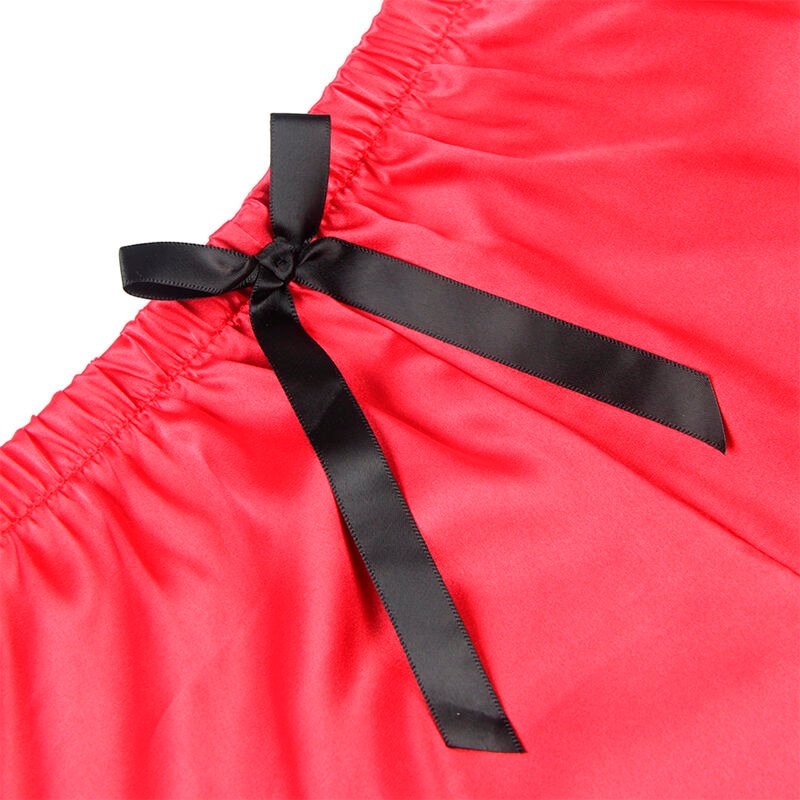 Subblime - 953966 Chemise De Nuit Décontractée En Soie + Pantalon En Dentelle Noir/rouge L/xl | SexDelice – Image 11