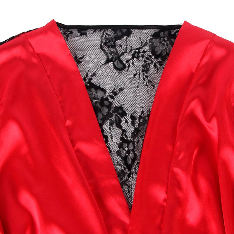Subblime - 954024 Caraco Dos Transparent En Dentelle + String Rouge/noir L/xl | SexDelice – Image 6