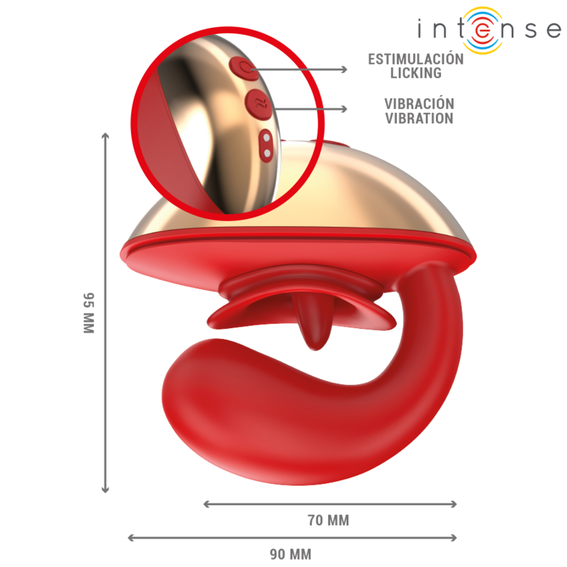Intense - Vibrateur & Stimulateur Mariah En Forme De U 10 Vibrations Rouge | SexDelice – Image 6