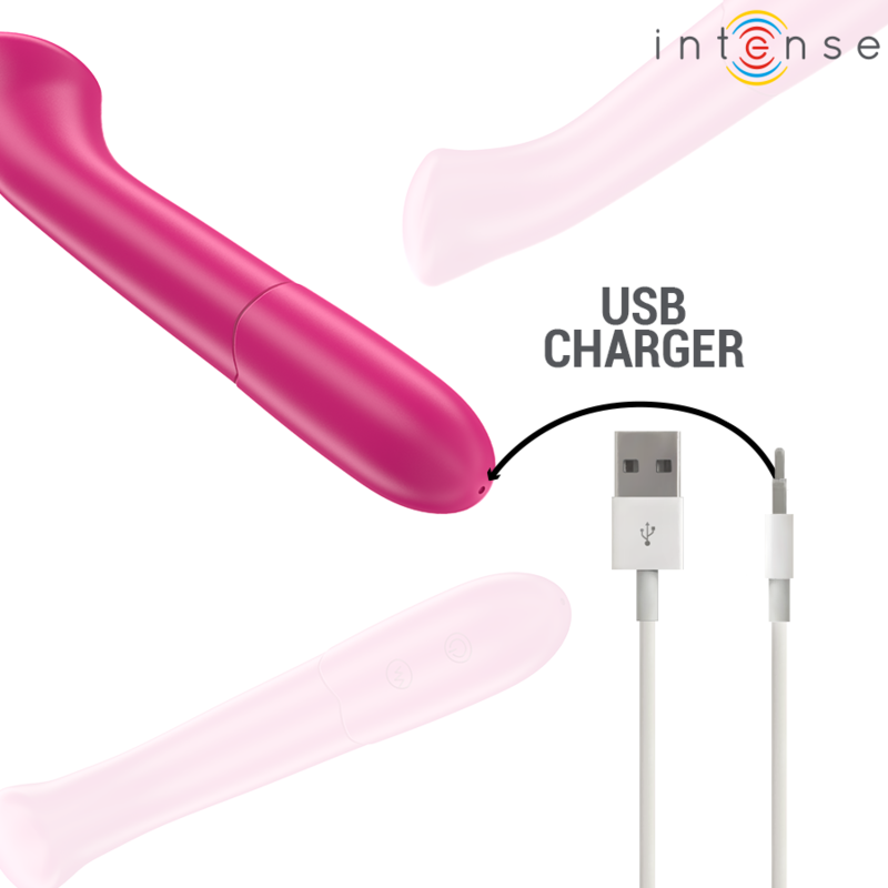 INTENSE - PATY VIBRATEUR 19 CM FLEXIBLE 10 VIBRATIONS MODÈLE 2 ROSE – Image 6