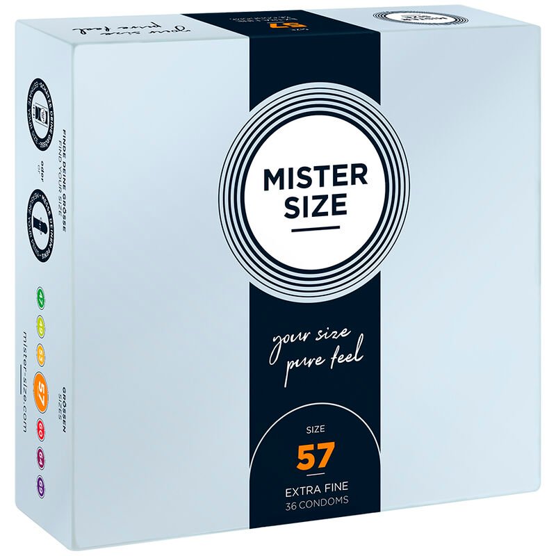 Préservatifs Mister Size L 57mm Grande Taille Ultra-Fins Boîte 36