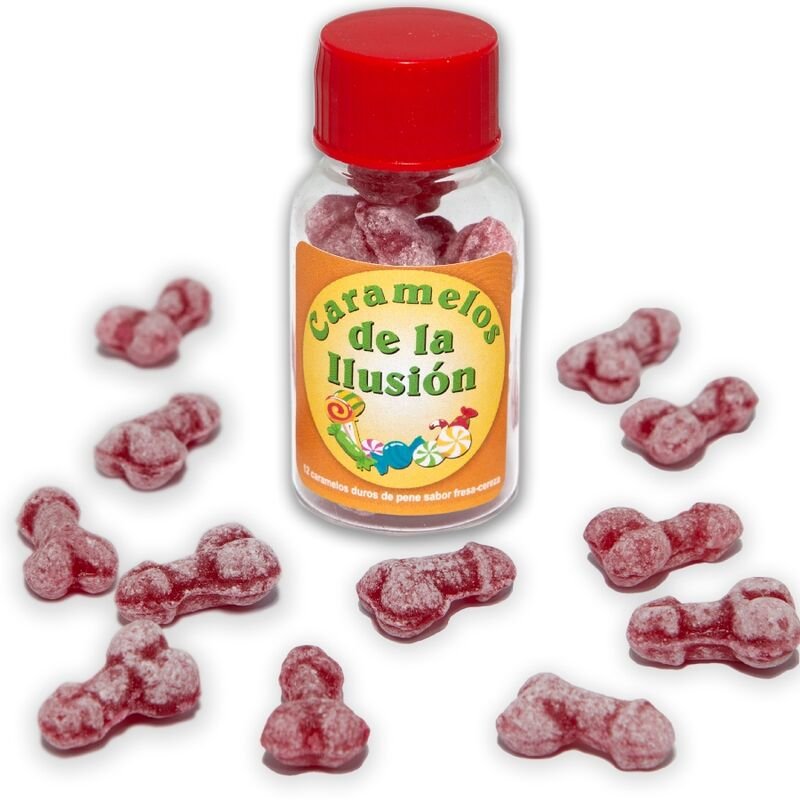 Diablo Picante - 12 Bonbons Illusions En Forme De Pénis Fraise/cerise | SexDelice