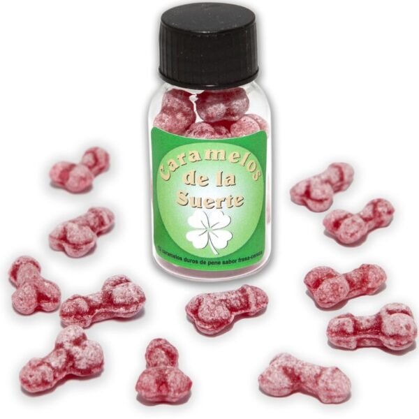 Diablo Picante - 12 Bonbons Porte-Bonheur En Forme De Pénis Fraise/cerise | SexDelice