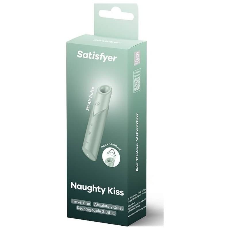 SATISFYER - STIMULATEUR DE CLITORIS NAUGHTY KISS WAVE AIGUE-MARINE – Image 3