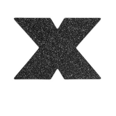 Bijoux - Indiscrets Flash Cross Nipple Caps Noir | SexDelice