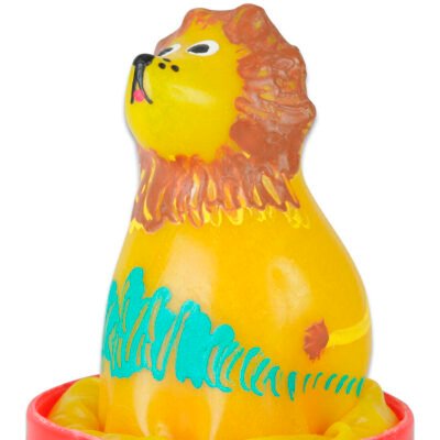 Condomerie - Préservatifs Fantaisie Peints À La Main Lion Assis | SexDelice