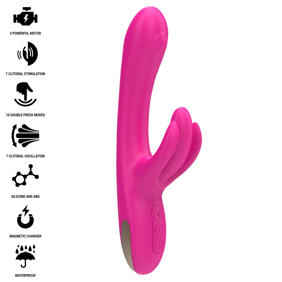Intense - Britney Vibrateur Lapin Multifonction 23 CM Rose | SexDelice