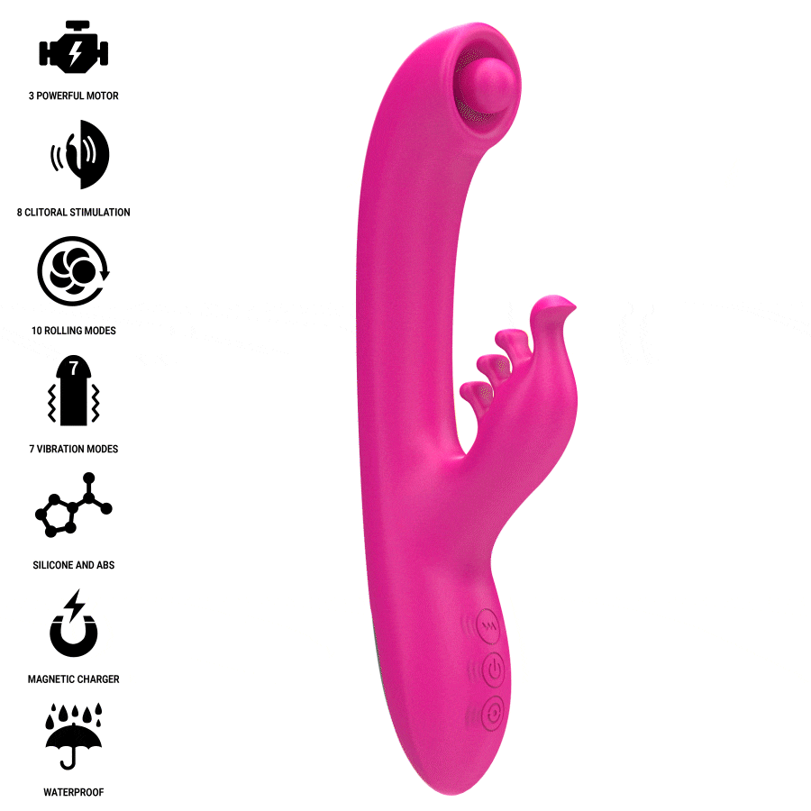Intense - Christina Vibrateur Lapin Multifonction 22,5 CM Rose | SexDelice