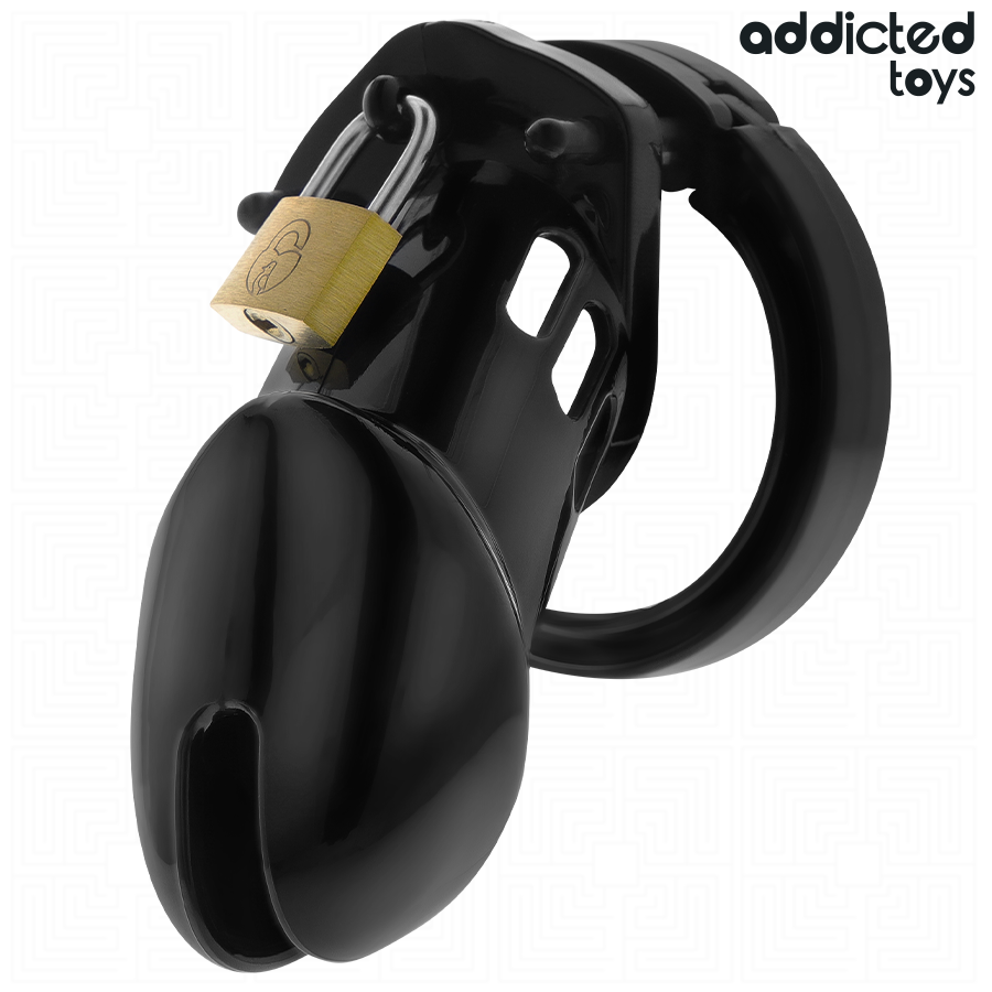 ADDICTED TOYS LOCKED - CAGE À PÉNIS OBSIDIAN HOLD TAILLE M – Image 3