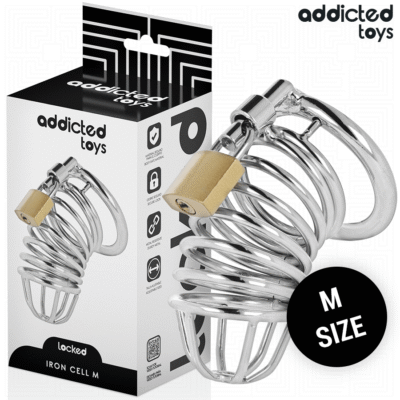Addicted Toys Locked - Cage À Pénis En Métal Iron Cell Taille M | SexDelice