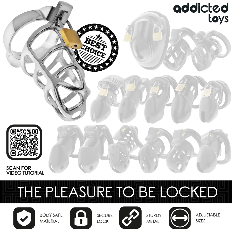 Addicted Toys Locked - Cage À Pénis En Métal Avec Verrou Argent Taille M | SexDelice – Image 8