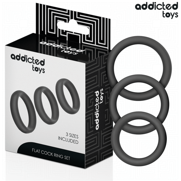 ADDICTED TOYS - LOT D'ANNEAUX PLATS EN SILICONE