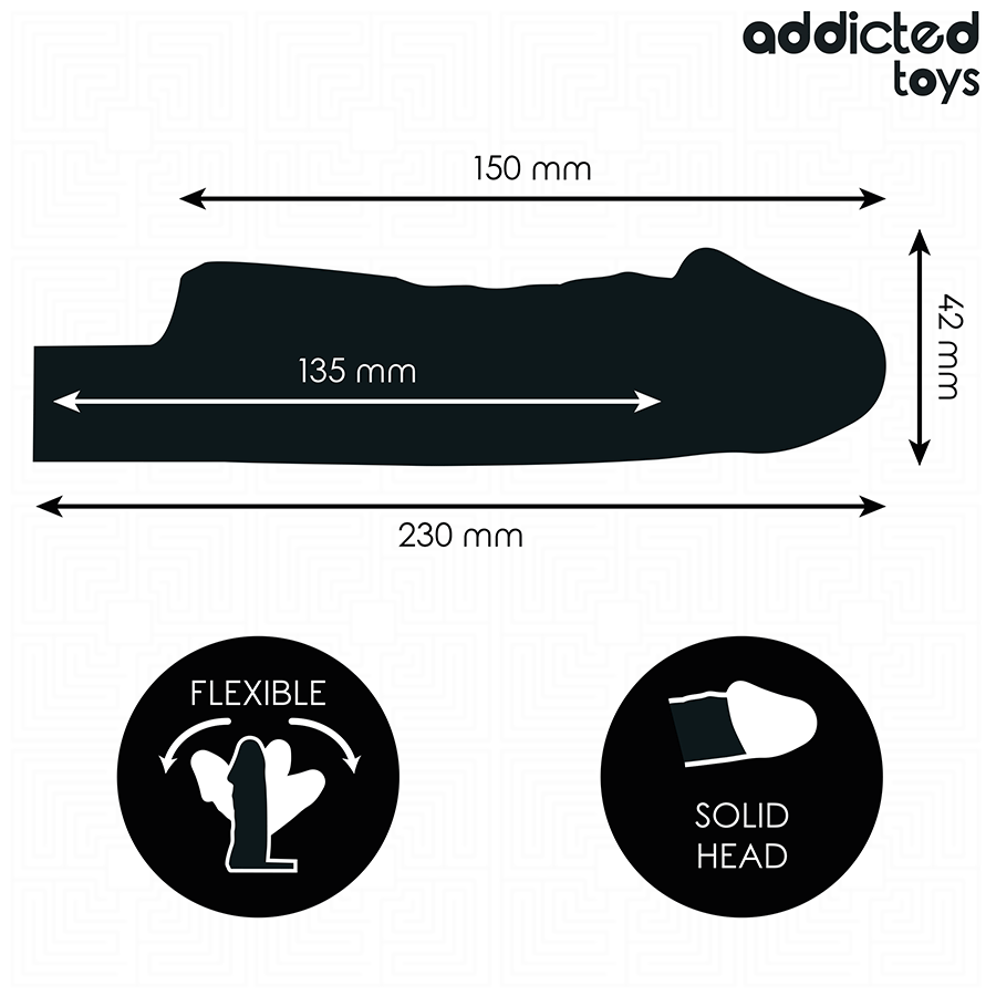ADDICTED TOYS - EXTENSION DE PÉNIS TRANSPARENTE TAILLE S 23 CM – Image 5