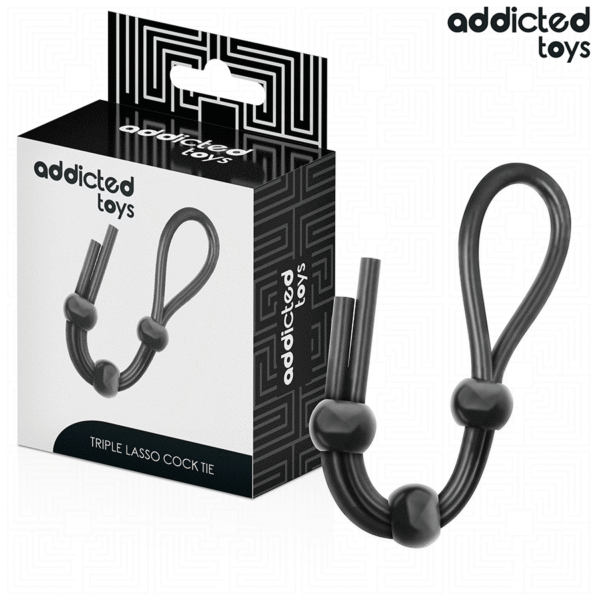 ADDICTED TOYS - CORDE EN SILICONE POUR LE PÉNIS À TRIPLE BOUCLE