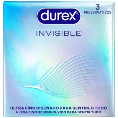 Préservatifs Durex Invisible Ultra-fins - Sensations Maximales - Boîte 3