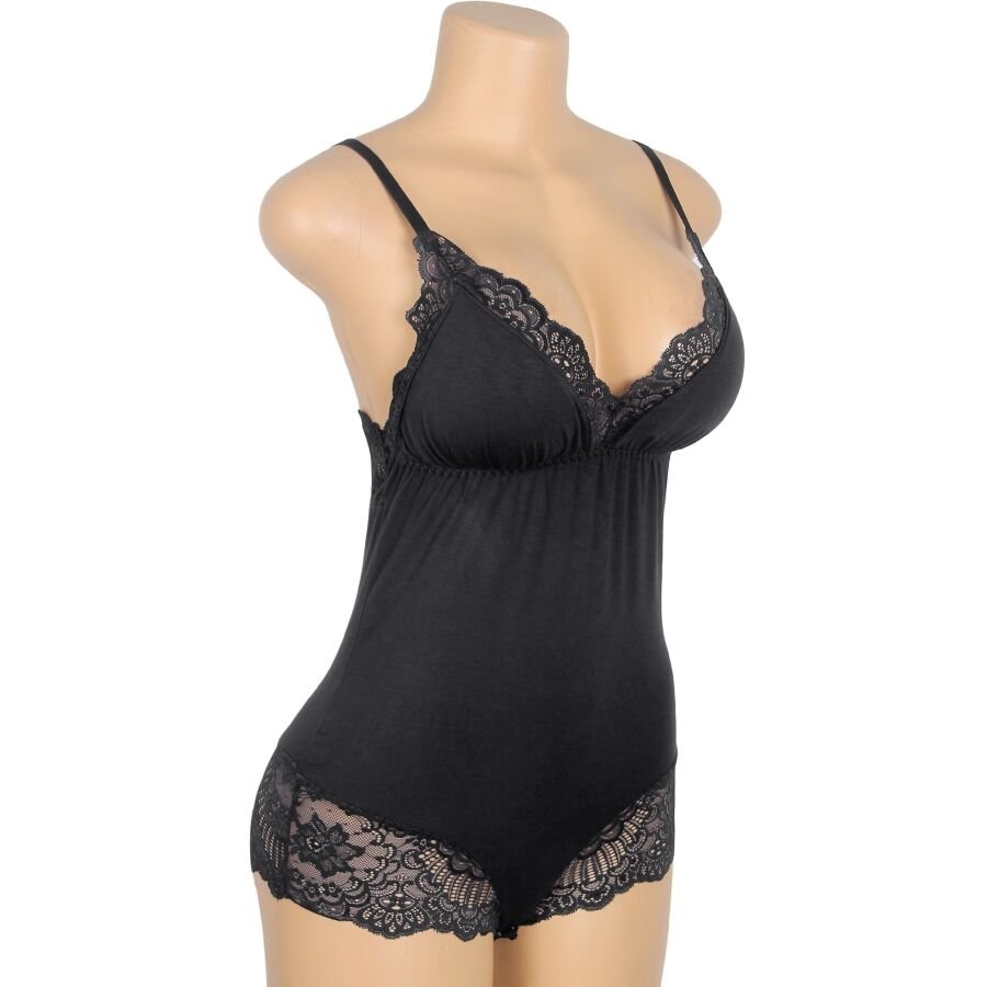 Subblime - Teddy Détail Dentelle Florale Noir L/xl | SexDelice – Image 8