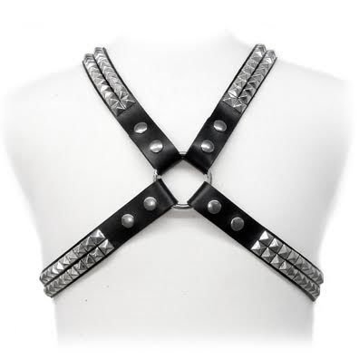 Leather Body - Harnais Clous Pyramidaux | SexDelice