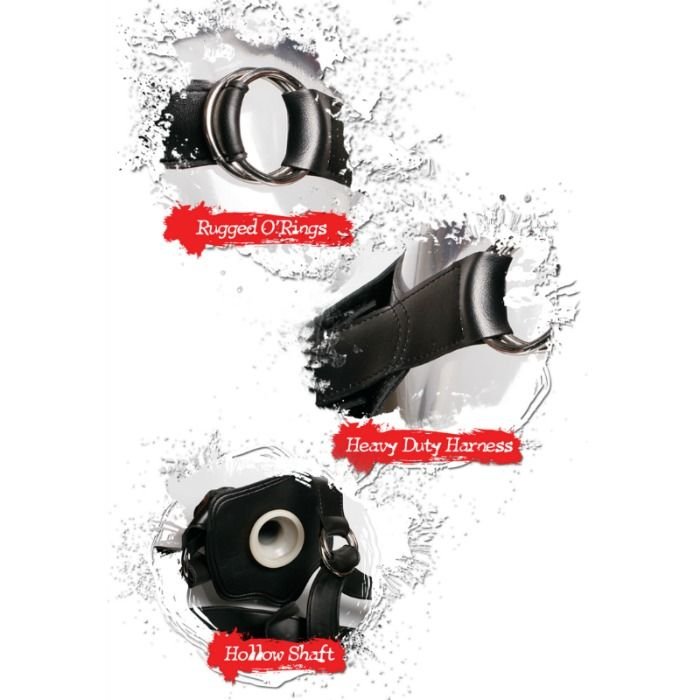 <h3>Fetish Fantasy Extreme - Extenseur de pénis creux avec harnais en cuir (30,5 cm)</h3> – Image 4