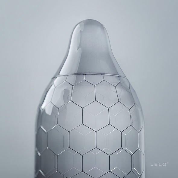 Préservatifs HEX Structure Hexagonale Ultra-Fins 54mm x3 – Image 3