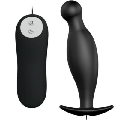 Pretty Love - Plug Anal En Silicone 12 Modes De Vibration Noir | SexDelice